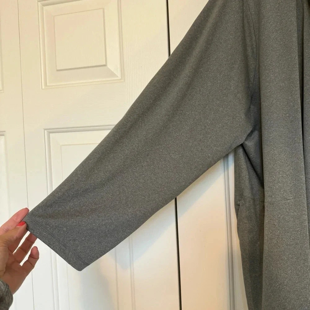 Catherines Grey Open Front Hooded Cardigan‎ - Picture 2 of 9